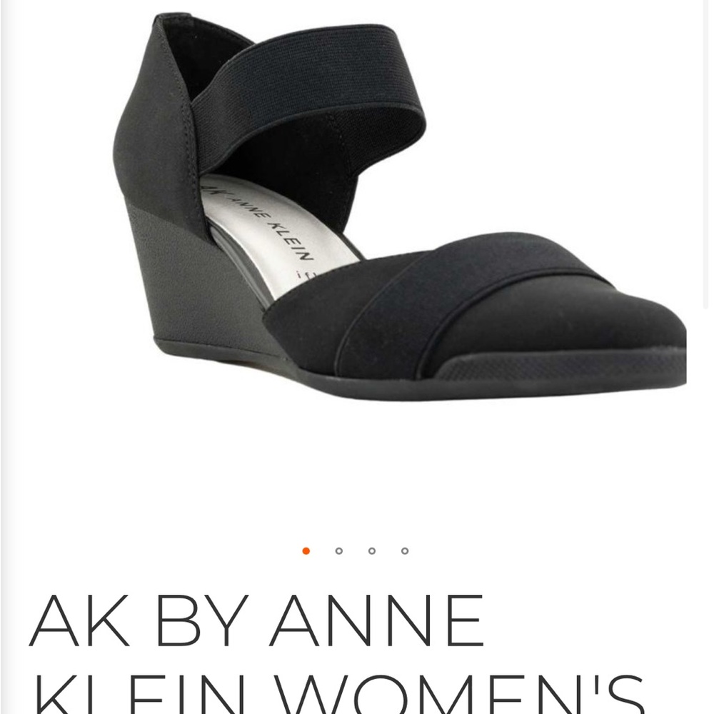Anne Klein Women's Black Wedge Sandals